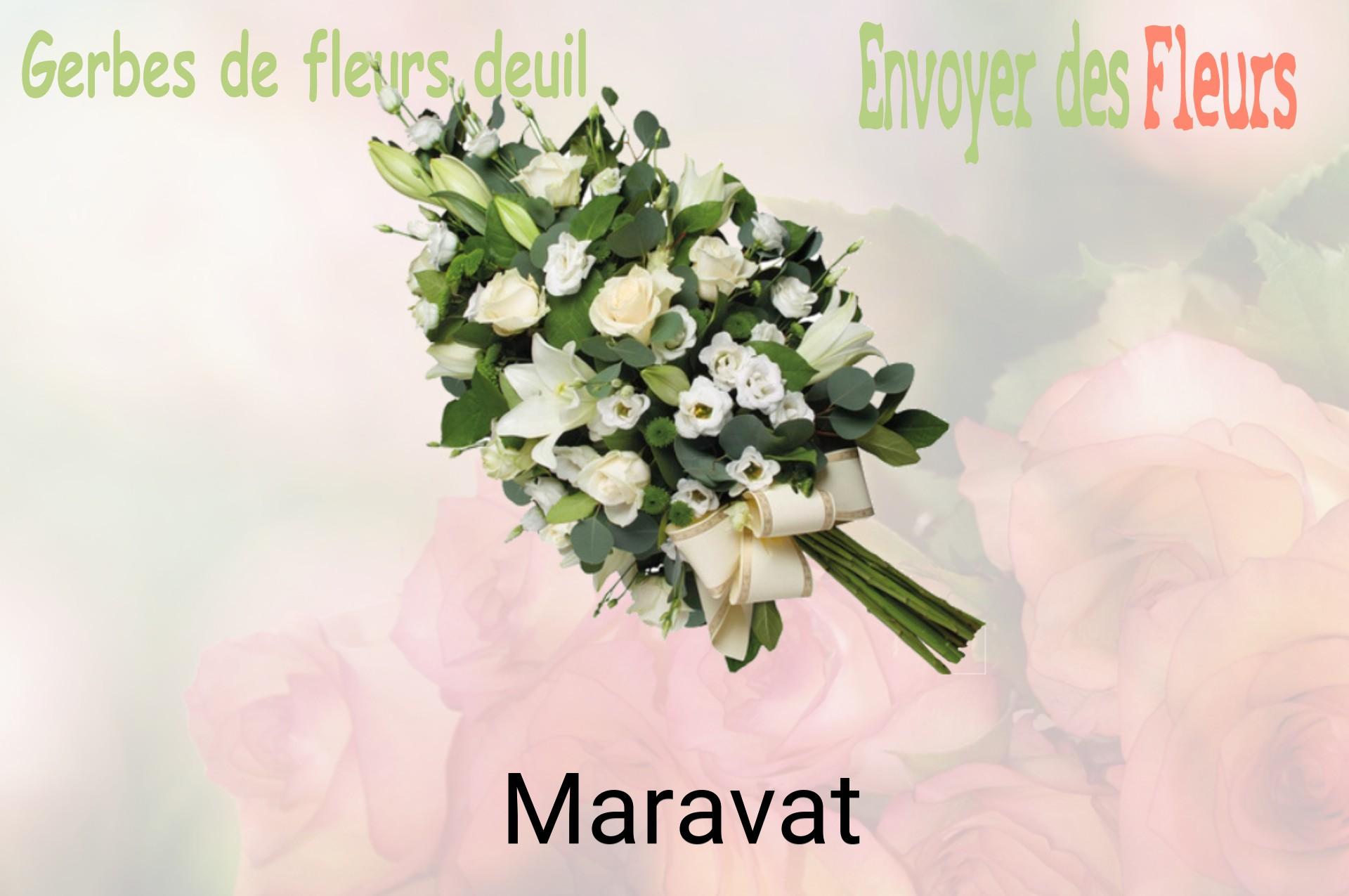 Gerbe de fleurs de deuil livrée à Maravat